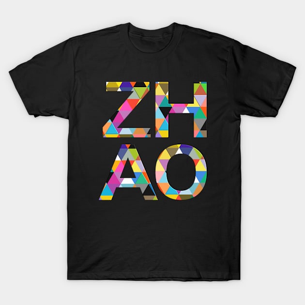 Zhao, name, typography T-Shirt by Furashop